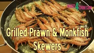 Grilled Prawn & Monkfish Skewers - Succulent Prawns and Rich Monkfish, Grilled to Perfection!