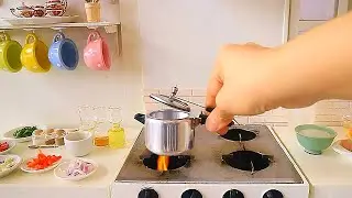 Quick & Simple CHICKEN & RICE Mini Kitchen TOY PLAY SET ASMR Tiny Cooking