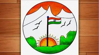 How to Draw Indian Flag | Easy Drawing | 26 January Republic Day Drawing | Indian Flag for Beginners