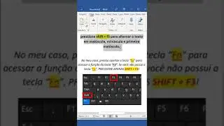 Atalho para alternar letras no Word entre: mai&uacute;sculas, min&uacute;sculas e primeira mai&uacute;scula