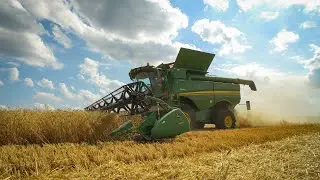 Dreschen 2018 | John Deere S 685 | John Deere 8295 R mit Horsch Titan | Fendt 722 mit Krone Big Pack