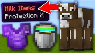 Cow Milk Gives OP Items Addon For Minecraft PE
