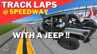 Track laps in a Jeep at Daytona International Speedway - Jeep Beach Event