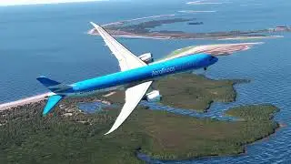 Very low landing aircraft , boeing 787 plane, most dangerous airport