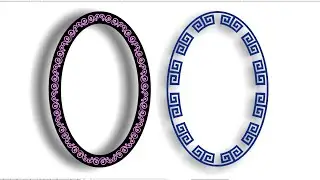 Repeating objects around oval shape in CorelDRAW | Oval frame design | Coreldraw tutorial 
