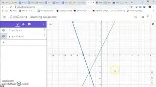 Graphing A System in Geogebra