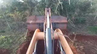 Enterrando a Vaca com a P&aacute; Carregadeira Case 621D