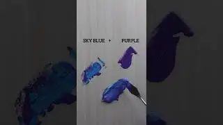 Mix Sky blue and purple colour #mix #mixing #colors #holispecial #spatula #mixingcolours
