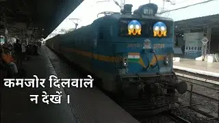 Indian Railways Freight Train With Containers Skipping Nashik Road Railway Station.