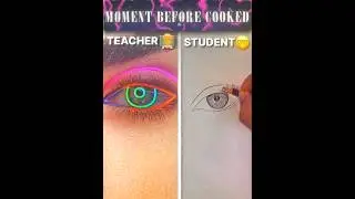 Teacher vs Student Drawing Eye 💀🔥