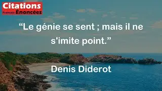 Le g&eacute;nie se sent ; mais il ne s'imite point. - Denis Diderot