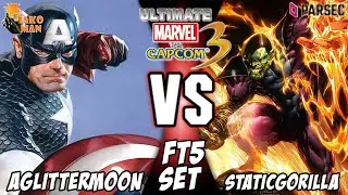 UMVC3 FT5 Set - AglitterMoon (Captain America/Vergil/Dr.Doom) VS StaticGorilla