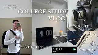 4AM College Vlog | Productive morning, Library & Coffee Shop Vibes