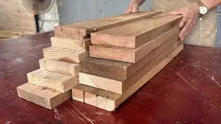 From Random Planks to a Wooden Masterpiece // The Most Unique and Fun Way to Make Wood