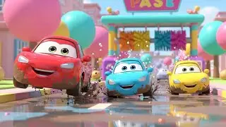 Splashy Race! Muddy Cars Zoom to the Car Wash Challenge 🚗🧼 | Kids Fun Song