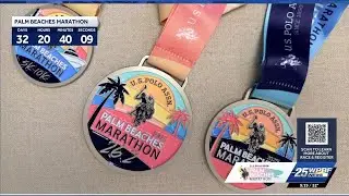 Sneak peek of medals for 2025 U.S. Polo ASSN. Palm Beaches Marathon