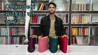 Chanderi Handloom Pure silk Sarees Sadi Party Wear lightweight comfortable ￼