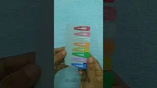 DIY rainbow colours snap clips 🌈 #ytshorts #shorts #clips #craft #arts #diyhairclips #diy