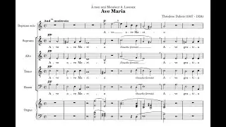 Dubois, Th&eacute;odore (1837 &ndash; 1924) Ave Maria, en la mineur pour Soprano, Choeur et Orgue (1894)