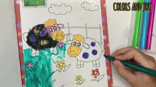 Coloring good and beautiful lamb 🔴🟢 COLORS AND JOY