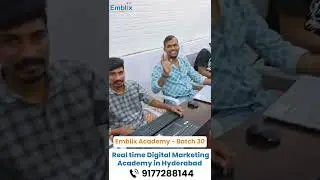 Emblix academy batch 30 a cohort of 15 people started learning digital marketing from last 2 weeks.