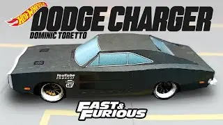 Hot Wheels Scale Paper Dodge Charger from Fast & Furious