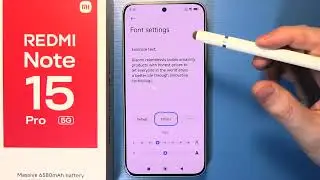 Redmi Note 15 Pro 5G &mdash; Как изменить стиль шрифта