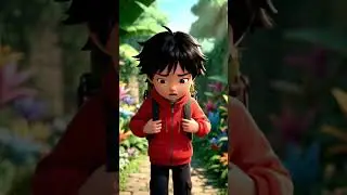 A  little boy in the garden #viral #shorts #cartoon #monkey #song #ytshorts