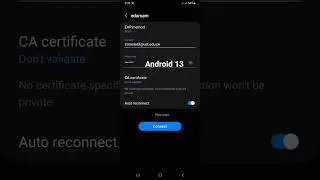 How to Connect Android 13 with eduroam
