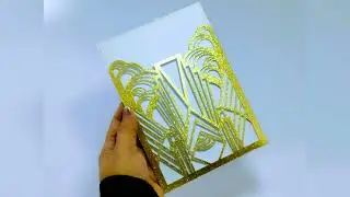 Wedding invitations SVG cut files templates The Great Gatsby inspired insert card Cricut Made Cameo