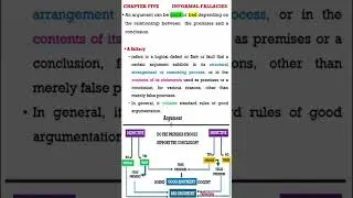 Logic Chapter 5: Fallacy