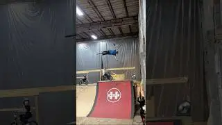 540 flair no hander on the Huffy Bicycles 8ft!! #bmx #bmxtricks #cle #backflipbmx #brewhousebmx