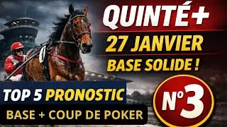 🎯 QUINT&Eacute;+ 27 JANVIER 2026 🔥 BASE SOLIDE N&deg;3 | Analyse Compl&egrave;te Vincennes