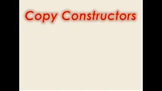 Lecture on Copy Constructor in OOP C++