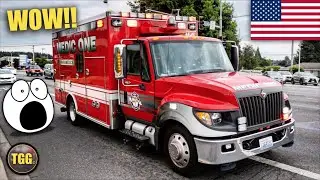 *HUGE AMBULANCE!!* King County Medic One Responding