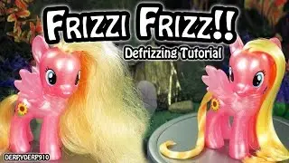 How To Defrizz My Little Pony Hair:  Heat Treatment Styling Tutorial MLP Toy DIY