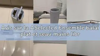 Avis sur la ASelected Ensemble balai plat et seau mains libres avec 10 serpill&egrave;res r&eacute;utilisables en