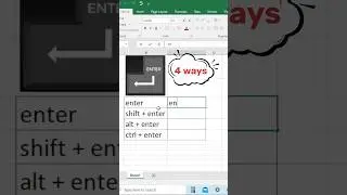 Excel Enter, Shift Enter, Alt Enter, Ctrl Enter: Powerful Data Entry Techniques #excel # #trick