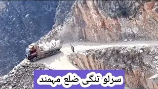 Marble Truck 10 Wheeler Loaded Heavy Block | Truck Driver Driving on Dangerous Road | Marble Mining