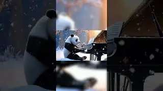 Panda playing piano #panda #piano #animals