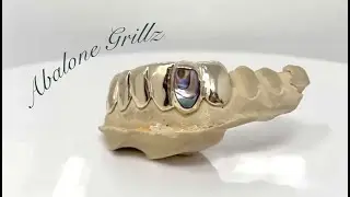 Bottom 6 Grillz w/ Single Abalone Shell Inlay Tooth | Luxe Grillz