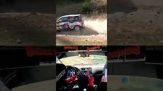 Close call @ Braşov Rally - outside view vs. onboard view