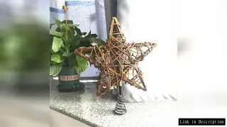 Christmas Tree Top Decoration Wooden Five Pointed Star Ornament Interesting Christmas Holiday Atmosp