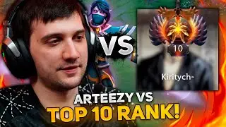 Arteezy TRYING TO WIN on Templar Assassin vs TOP 10 RANK Kiritych!