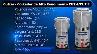 Cutter Cortador De Alto Rendimento Vers&otilde;es CUT 4 e CUT8 - Grupo Arimaq M&aacute;quinas e Equipamentos