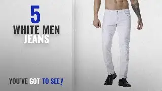Top 10 White Men Jeans [ Winter 2018 ]: ZLZ Slim Fit Jeans For Men Super Comfy Stretch Skinny