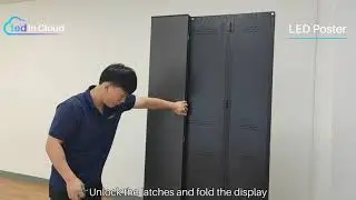 LC60TF Tri-Fold LED Poster Display | How to Fold the Display?