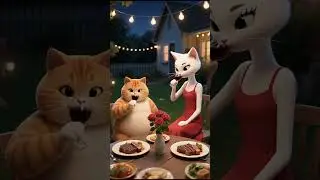 The chubby orange cat boldly invites her lover home! #trending #facts #shorts #cat