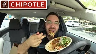 Eating Chipotle Steak & Chicken Burrito Bowl