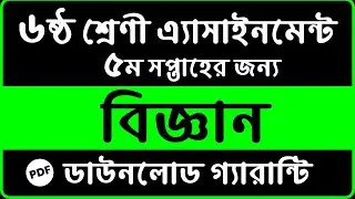 Class 6 Science Assignment | 5th Week Class 9 Science Answer 2022 | Class 6 Science Assignment pdf